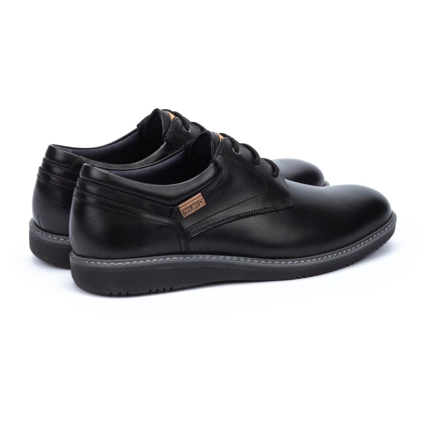 Men's Pikolinos AVILA Lace Up Shoes Black | NZ Z925Q78